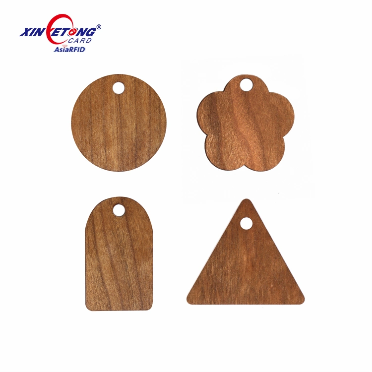 13.56MHz NXP Classic EV 1K RFID Wooden Keytag